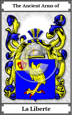 La Liberte Family Crest Download (JPG)  Book Plated - 150 DPI
